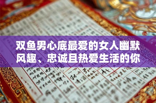 双鱼男心底最爱的女人幽默风趣、忠诚且热爱生活的你