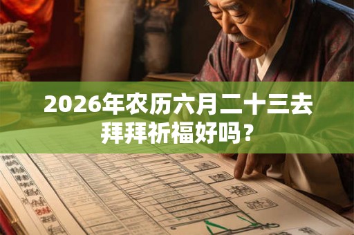 2026年农历六月二十三去拜拜祈福好吗? 2026年农历六月二十三去拜拜祈福好吗?