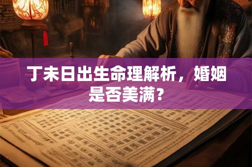 丁未日出生命理解析，婚姻是否美满？