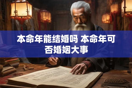 本命年能结婚吗 本命年可否婚姻大事