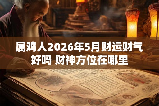 属鸡人2026年5月财运财气好吗 财神方位在哪里