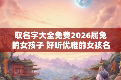 取名字大全免费2026属兔的女孩子 好听优雅的女孩名字