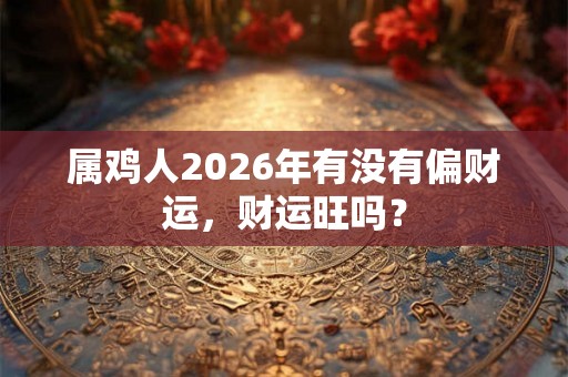 属鸡人2026年有没有偏财运，财运旺吗？