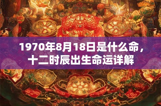 1970年8月18日是什么命，十二时辰出生命运详解