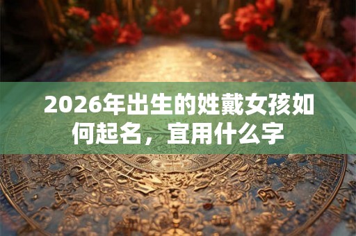 2026年出生的姓戴女孩如何起名,宜用什么字 2026年出生的姓戴女孩如何起名,宜用什么字