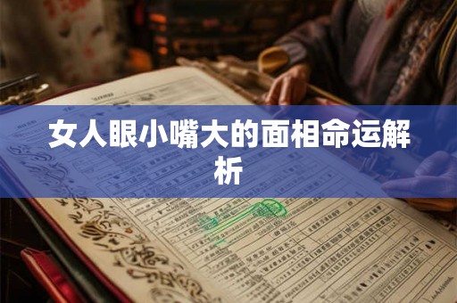 女人眼小嘴大的面相命运解析 女人眼小嘴大的面相命运解析