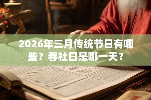 2026年三月传统节日有哪些？春社日是哪一天？