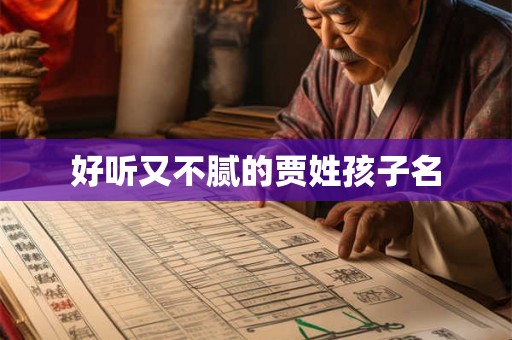 好听又不腻的贾姓孩子名
