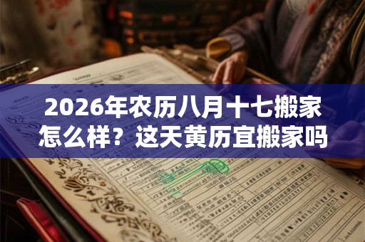 2026年农历八月十七搬家怎么样？这天黄历宜搬家吗？