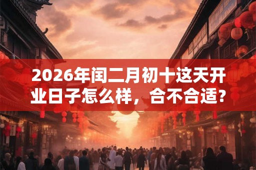 2026年闰二月初十这天开业日子怎么样，合不合适？