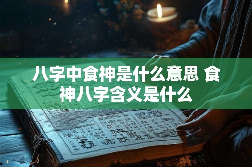 八字中食神是什么意思 食神八字含义是什么 八字中食神是什么意思 食神八字含义是什么
