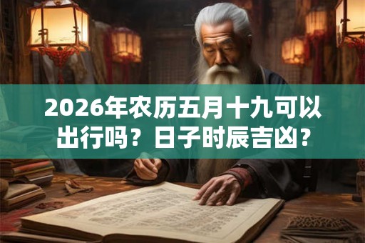 2026年农历五月十九可以出行吗？日子时辰吉凶？