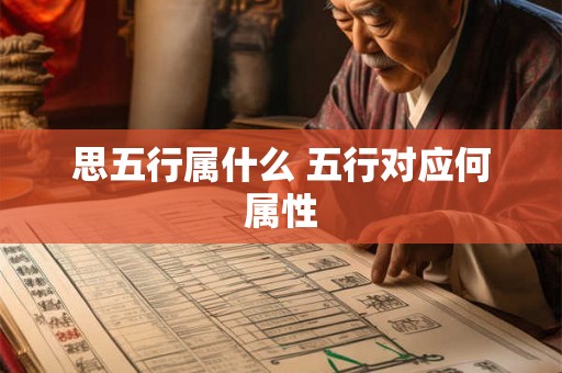 思五行属什么 五行对应何属性