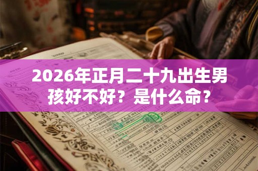 2026年正月二十九出生男孩好不好？是什么命？