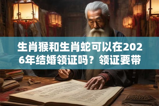 生肖猴和生肖蛇可以在2026年结婚领证吗？领证要带什么？