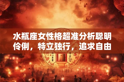 水瓶座女性格超准分析聪明伶俐，特立独行，追求自由的个性特质