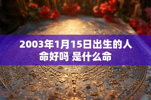 2003年1月15日出生的人命好吗 是什么命