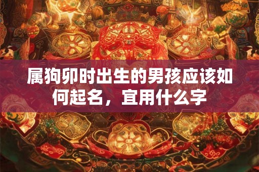 属狗卯时出生的男孩应该如何起名，宜用什么字