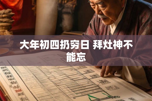 大年初四扔穷日 拜灶神不能忘