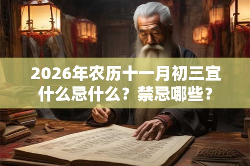 2026年农历十一月初三宜什么忌什么？禁忌哪些？