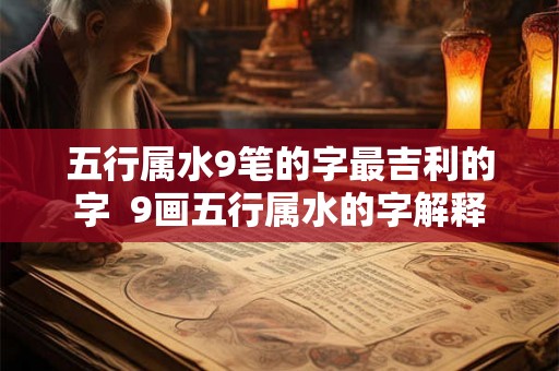 五行属水9笔的字最吉利的字  9画五行属水的字解释