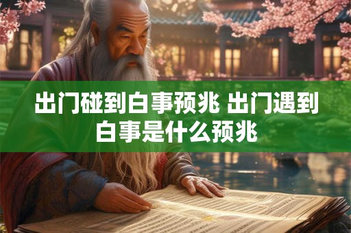 出门碰到白事预兆 出门遇到白事是什么预兆
