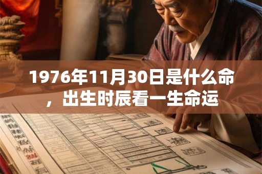 1976年11月30日是什么命，出生时辰看一生命运
