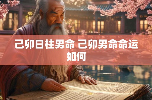 己卯日柱男命 己卯男命命运如何