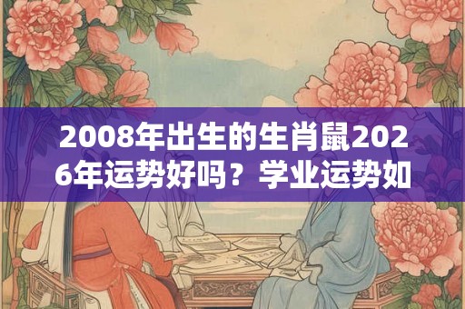 2008年出生的生肖鼠2026年运势好吗?学业运势如何? 2008年出生的生肖鼠2026年运势好吗?学业运势如何?