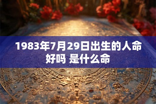 1983年7月29日出生的人命好吗 是什么命