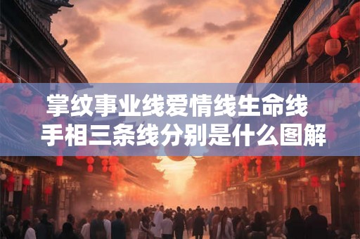 掌纹事业线爱情线生命线  手相三条线分别是什么图解
