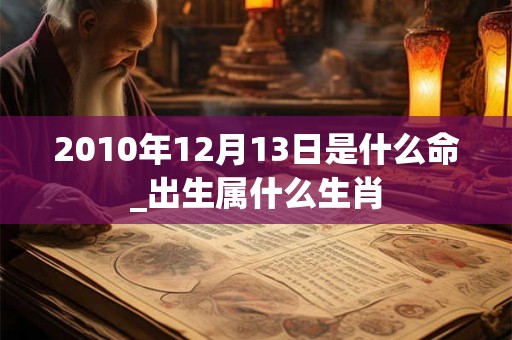 2010年12月13日是什么命_出生属什么生肖