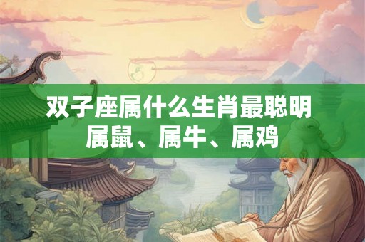 双子座属什么生肖最聪明 属鼠、属牛、属鸡