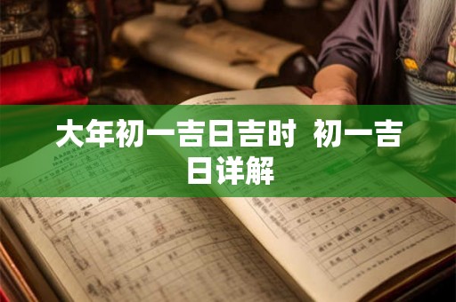 大年初一吉日吉时 初一吉日详解 大年初一吉日吉时 初一吉日详解