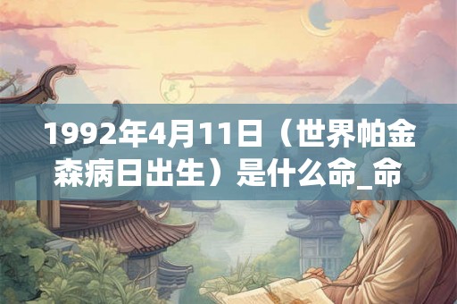 1992年4月11日（世界帕金森病日出生）是什么命_命运如何