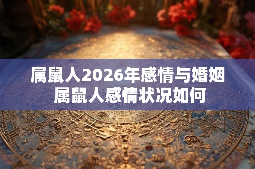 属鼠人2026年感情与婚姻 属鼠人感情状况如何 属鼠人2026年感情与婚姻 属鼠人感情状况如何