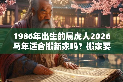 1986年出生的属虎人2026马年适合搬新家吗？搬家要注意什么？