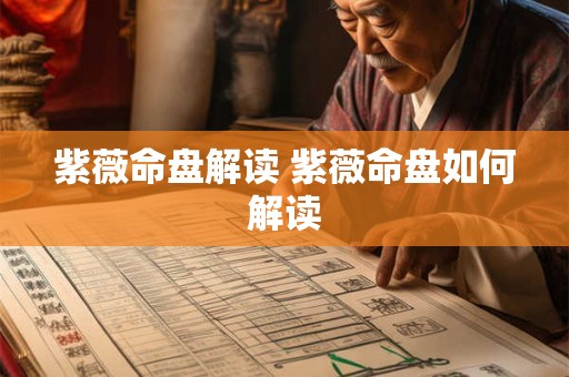紫薇命盘解读 紫薇命盘如何解读