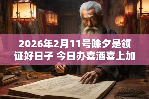 2026年2月11号除夕是领证好日子 今日办喜酒喜上加喜 2026年2月11号除夕是领证好日子 今日办喜酒喜上加喜