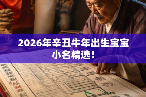 2026年辛丑牛年出生宝宝小名精选！