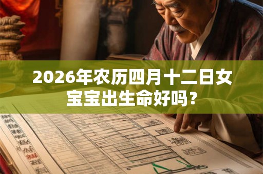 2026年农历四月十二日女宝宝出生命好吗？