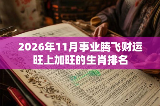 2026年11月事业腾飞财运旺上加旺的生肖排名 2026年11月事业腾飞财运旺上加旺的生肖排名