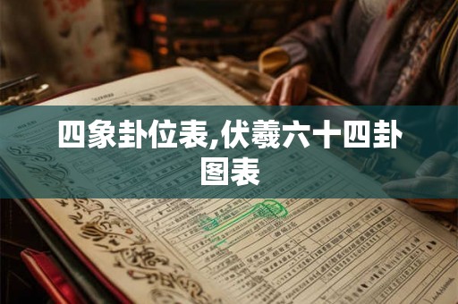 四象卦位表,伏羲六十四卦图表