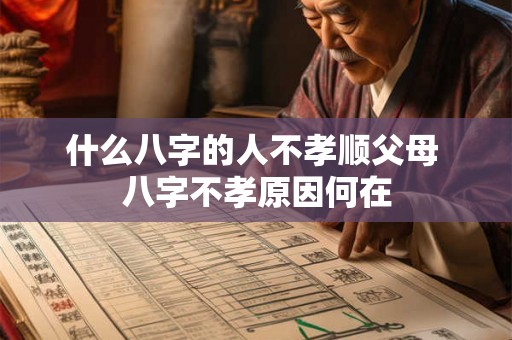 什么八字的人不孝顺父母 八字不孝原因何在