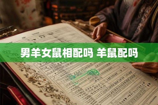 男羊女鼠相配吗 羊鼠配吗