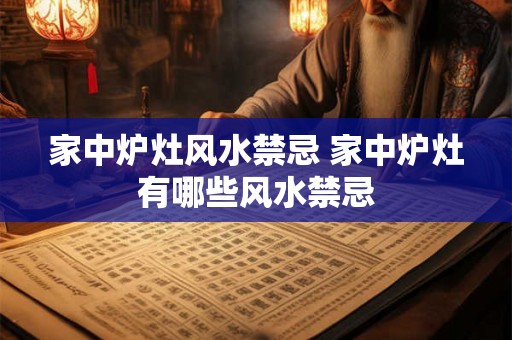 家中炉灶风水禁忌 家中炉灶有哪些风水禁忌