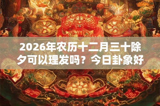 2026年农历十二月三十除夕可以理发吗？今日卦象好吗？