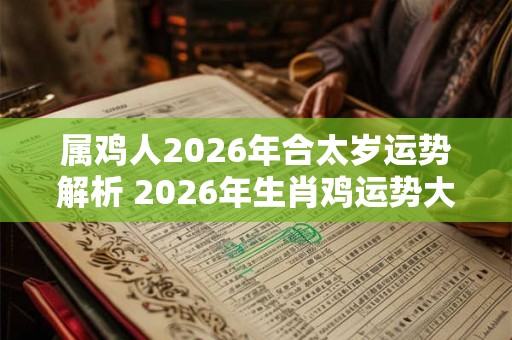 属鸡人2026年合太岁运势解析 2026年生肖鸡运势大全 属鸡人2026年合太岁运势解析 2026年生肖鸡运势大全