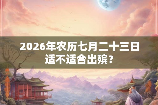 2026年农历七月二十三日适不适合出殡？