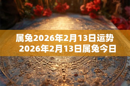 属兔2026年2月13日运势  2026年2月13日属兔今日运势